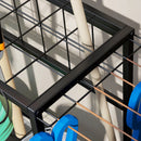 Outsunny Garden Tool Storage Rack, 3-Tier Garden Tool Rack with 11 Hooks