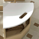 AIYAPLAY Five-Piece Kids Table and Chairs Set with Storage, White