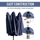 Outsunny Double Parasol 4.6m - Blue