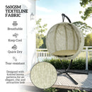 Outsunny Hanging Egg Chair Outdoor Indoor Swing Chair, Folding Basket