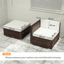 Outsunny 7-Piece Patio Furniture Cushions Water-Repellent 60x60cm, Cream