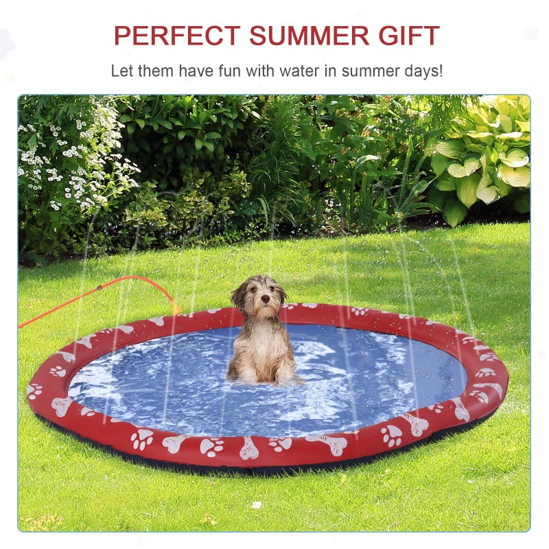 PawHut Pet Splash Pad 150cm - Red