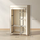 HOMCOM Fabric Wardrobe w/ Shelves Hanging Rail Foldable Closets