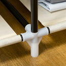 HOMCOM Fabric Wardrobe w/ Shelves Hanging Rail Foldable Closets