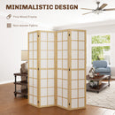 HOMCOM Indoor Room Partition, 4 Panel Folding Room Divider, 160 X 170cm