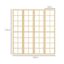 HOMCOM Indoor Room Partition, 4 Panel Folding Room Divider, 160 X 170cm