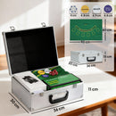 SPORTNOW 300-Piece Texas Holdem Poker Chips Set with Card Shuffler and Shoe