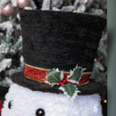 70cm Set of 3 Light up Foldable Cloth Christmas Snowmen with 130 White LEDs