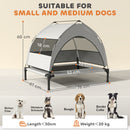 PawHut Portable Elevated Dog Bed With Removable Canopy