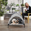 PawHut Portable Elevated Dog Bed With Removable Canopy