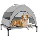 PawHut Portable Elevated Dog Bed With Removable Canopy