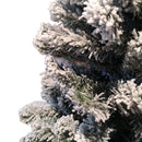 Kaemingk 6ft (180cm) Flocked Snowy Imperial Pine Hinged Christmas Trees