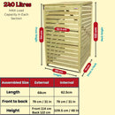 68cm x 1.2m Wooden Outdoor Garden Single Wheelie Bin Store Storage