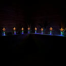 Set of 8 Battery Operated LED Multi Coloured Star Path Lights Christmas Decoration with Timer
