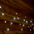 50 LED 2.5m Premier MicroBrights Indoor Outdoor Christmas Multi Function Battery Operated Lights with Timer on Pin Wire in Cool White