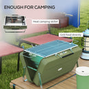 Outsunny Portable BBQ Grill with Suitcase Design for Camping Picnic Party