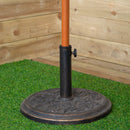 Samuel Alexander 2.7m Outdoor Wooden Garden Parasol Sun Shade with Carry Bag in Green