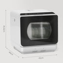 HOMCOM Worktop Dishwasher w/ 4 Place Settings 6 Programs, Silver Tone