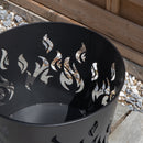 32cm Black Steel Fuego Outdoor Garden Firebasket