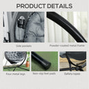 Outsunny Hanging Swing Chair w/ Metal Stand & Side Pocket, Charcoal Grey