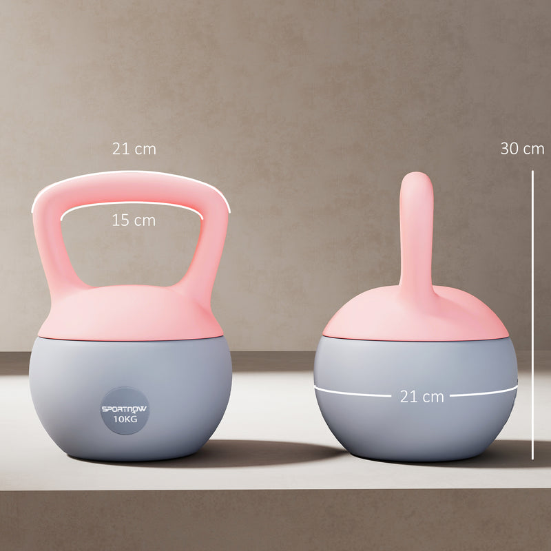 SPORTNOW 10KG Kettlebell with Soft Body and Non-Slip Handle