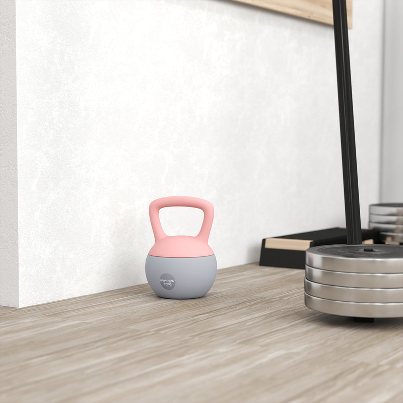 SPORTNOW 10KG Kettlebell with Soft Body and Non-Slip Handle