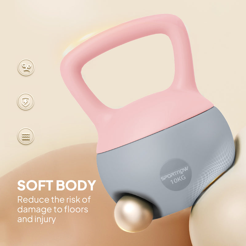 SPORTNOW 10KG Kettlebell with Soft Body and Non-Slip Handle