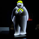 60cm Infinity Light up The Snowman Christmas Decoration with White LEDs on Wooden Base