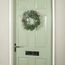 35cm Hanging Christmas Wreath with Red Berries