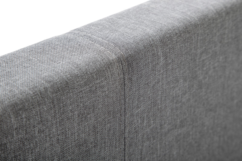 Rialto 135cm Double Bed - Light Grey