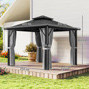 Outsunny 3x3(m) Polycarbonate Hardtop Gazebo with Aluminium Frame