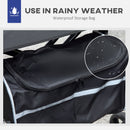 HOMCOM 2 in 1 Wheelchair & Folding Rollator Walker Combo, Pearl Blue