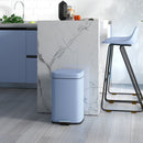 HOMCOM 20L Kitchen Pedal Bin, Metal Rubbish Bin With Soft-close Lid, Light Blue