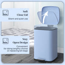 HOMCOM 20L Kitchen Pedal Bin, Metal Rubbish Bin With Soft-close Lid, Light Blue
