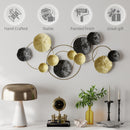HOMCOM Hanging Wall Sculpture with Modern Lotus-Leaf Design, Metal Wall Art
