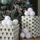 6cm 12 Pack of White Fabric Christmas Faux Snowballs