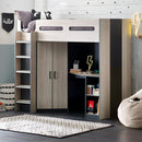 SAMSON HIGH SLEEPER - WOODGRAIN & ANTHRACITE
