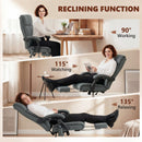Vinsetto Vibration Massage Office Chair With Heat, Footrest, Grey