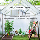 Outsunny Polycarbonate Walk-in Garden Greenhouse W/ Sliding Door
