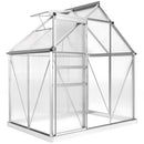 Outsunny Polycarbonate Walk-in Garden Greenhouse W/ Sliding Door