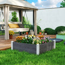 Outsunny Vinyl Raised Garden Bed Kit, 3 x 3 x 1ft Modular Garden Box