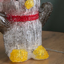 16cm Battery Operated Light Up Christmas Ice Penguin With 12 Cool White LEDs