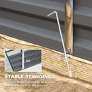 Outsunny Raised Garden Bed Planter Box with Greenhouse, White and Dark Grey