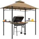 Outsunny Outdoor Double-tier BBQ Gazebo Shelter Grill Canopy Barbecue Tent
