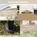 Outsunny Outdoor Double-tier BBQ Gazebo Shelter Grill Canopy Barbecue Tent