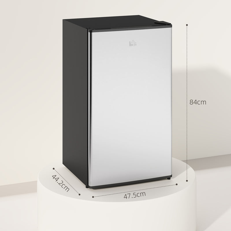 HOMCOM 91L Freestanding Under Counter Fridge Silver