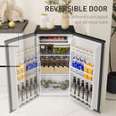 HOMCOM 91L Freestanding Under Counter Fridge Silver