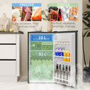 HOMCOM 91L Freestanding Under Counter Fridge Silver