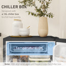 HOMCOM 91L Freestanding Under Counter Fridge Silver