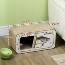 PawHut 2 in 1 Cat Scratching Board, Cardboard Cat House with Catnip